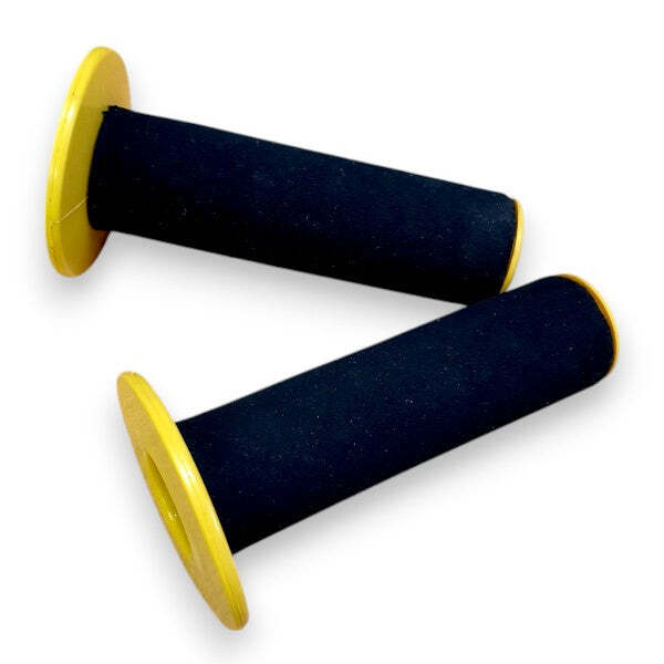 NOS – Yellow with Black Grab-on style 80’s grips – old school bmx