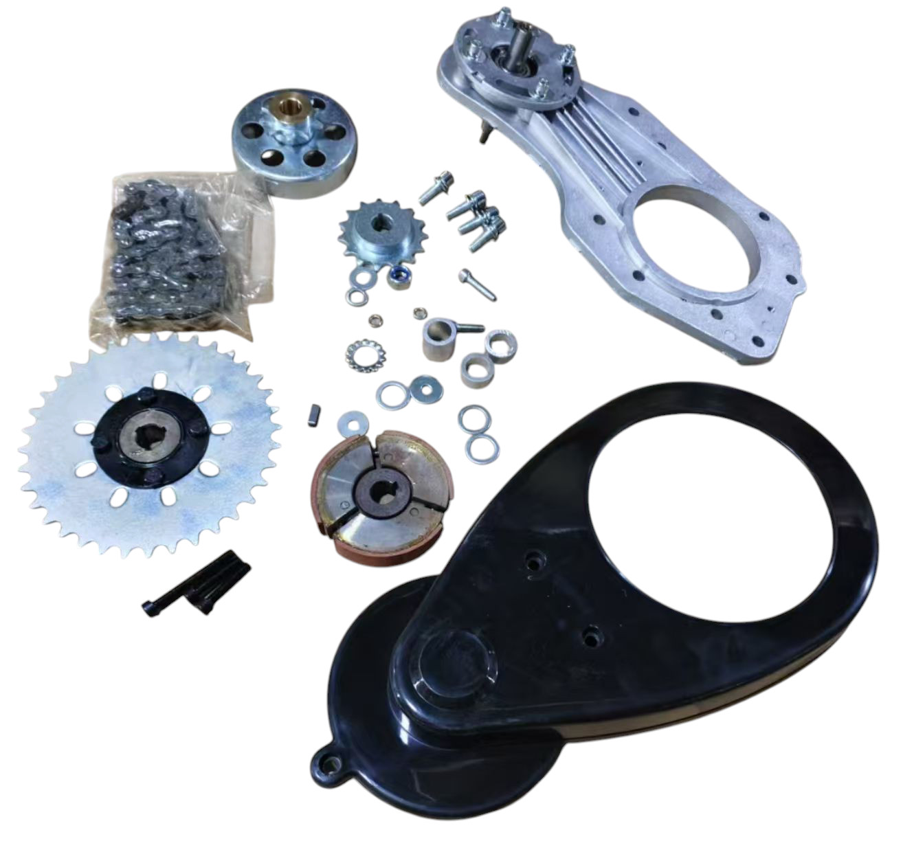 Bike Engine Chain Flywheel Shaft Gear Sprocket Set 5/8 Brushing for 4 Stroke