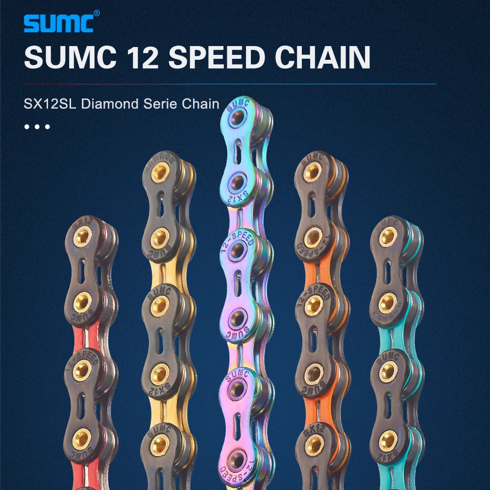 Bicycle Chain 12Speed Diamond Color Bike Chain MTB Mountain Road Bike Ultraligh