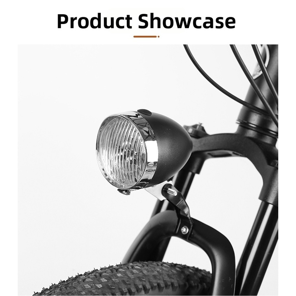USB Rechargeable Bicycle Headlight with 3 LED Beams Waterproof for Bike