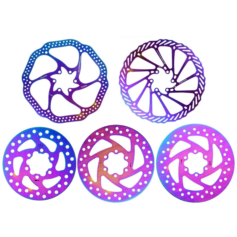Colorful Mountain Bike Hollow Disc Brake Disc Electric Bicycle Brake Rotor 120/1