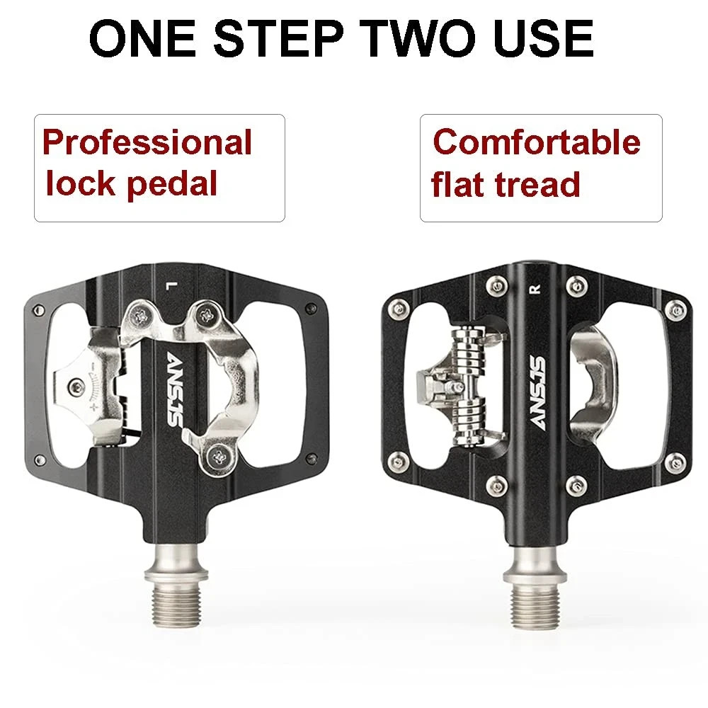 MTB Dual Function Pedals SPD Clipless Platform Mountain Bike Clip Cycle
