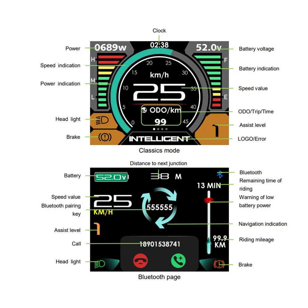 Bafang 600C Display UART Protocol With Bluetooth for Bafang BBS0102 BBSHD Motor