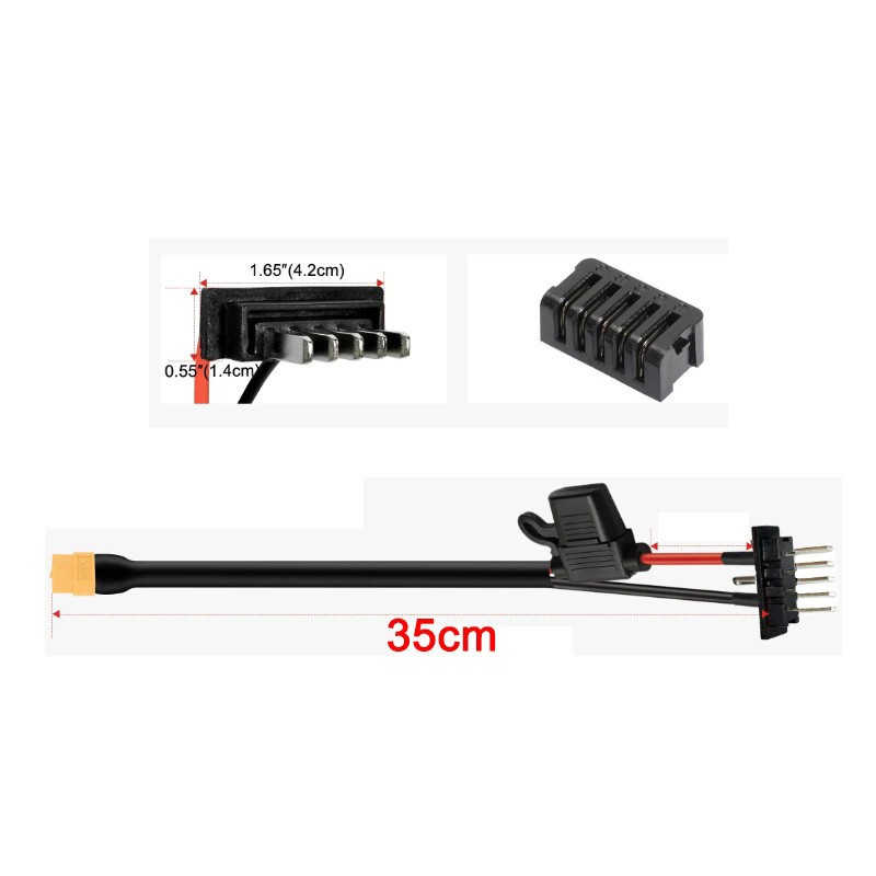 Ebike Hailong Battery Power Discharge Connector 4/5/6Pin Male&Female XT60 Cable