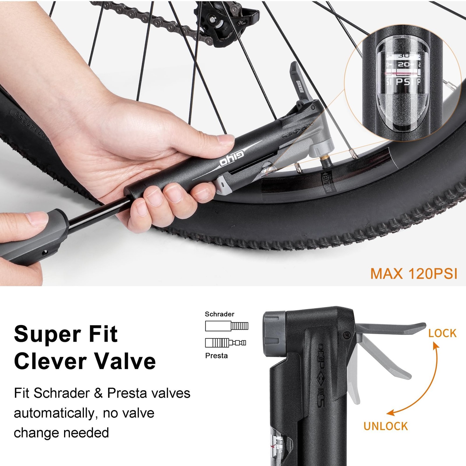 GEWAGE Bicycle Phone Mount Bag & Bicycle Tire Pump, Bike Multitool with Tyre …