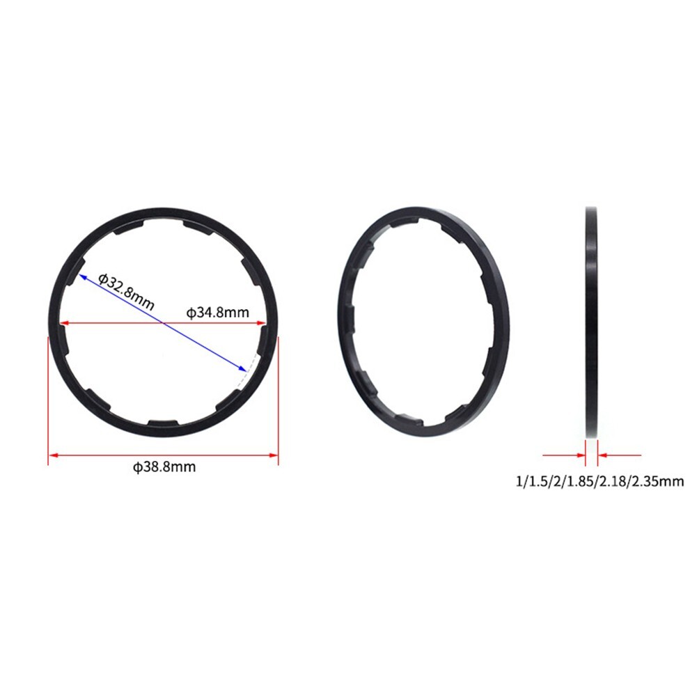 1/1.5/2/1.85/2.18/2.35mm Bicycle Flywheel Cassette Gasket spacer Bike Hub Washer