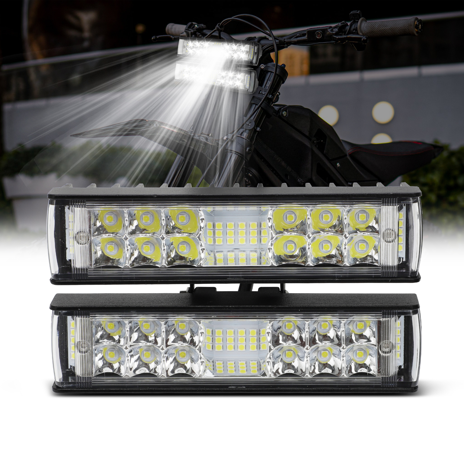 For Talaria Sting R MX4 Dual Light Bar LED Headlight w/ Bracket Plug-N-Play US