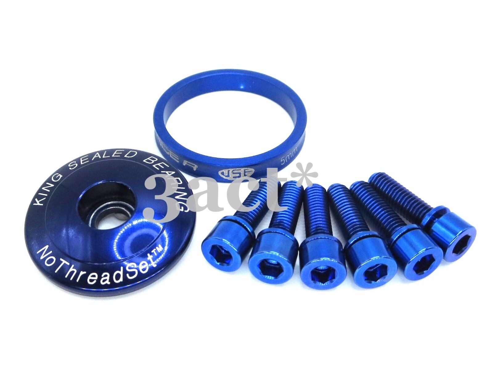 (M5 x 18mm – 6, M6 x 35mm) Titanium Bolt Ti Washer Blue – Thomson Elite X4 Stem