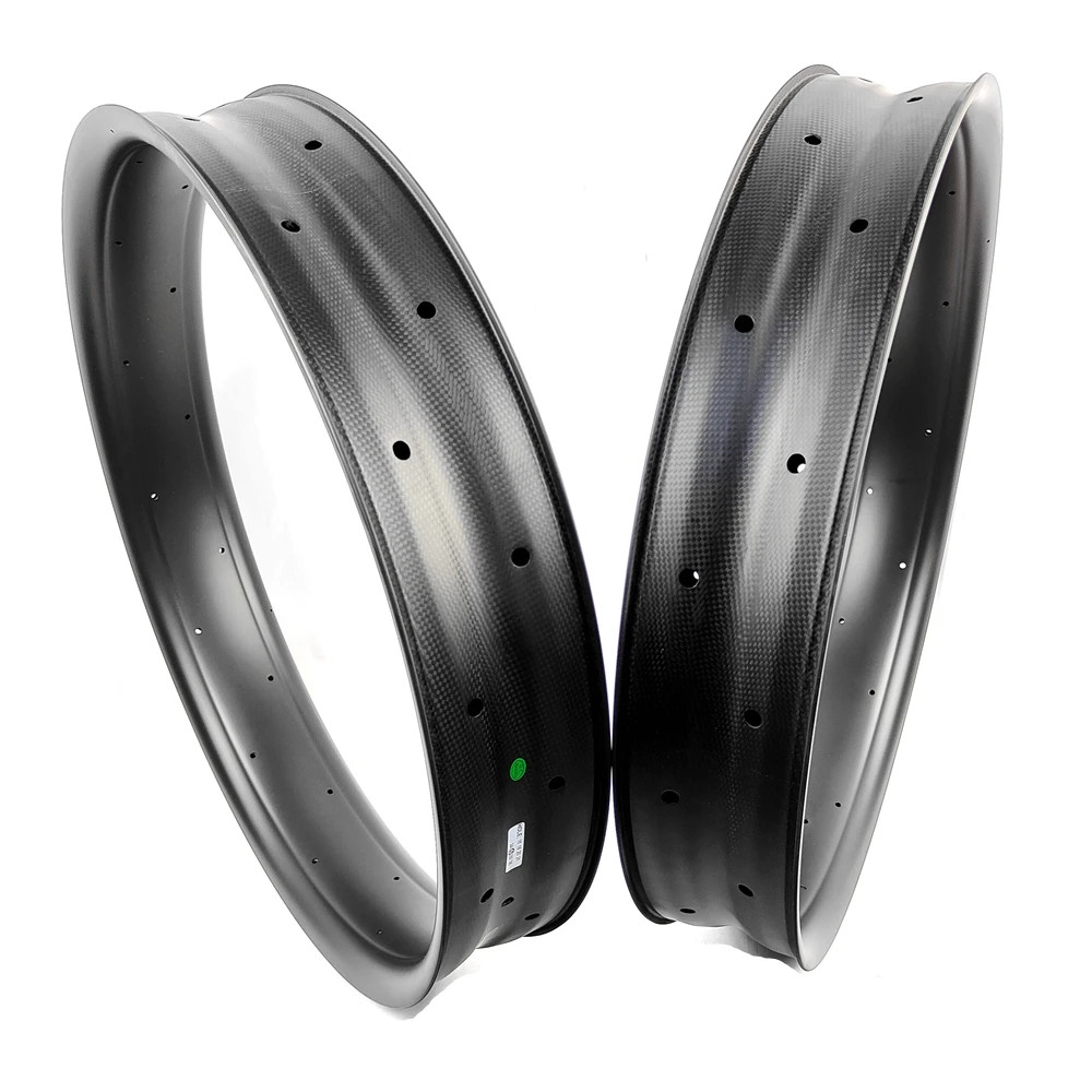 26er 100*25mm Full Carbon Snow Fat Bicycly Disc Brake Rim Matte Glossy UD/3K