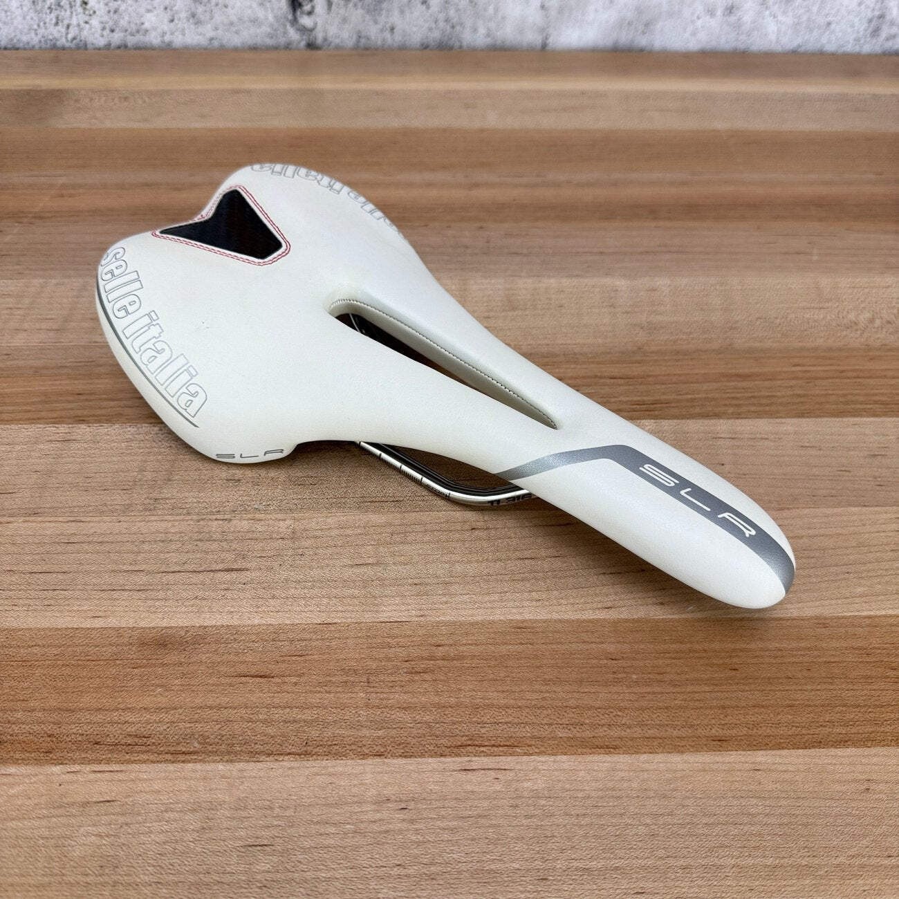 Selle Italia SLR 135mm 7x7mm Titanium 316 Rails White Bike Saddle 234g