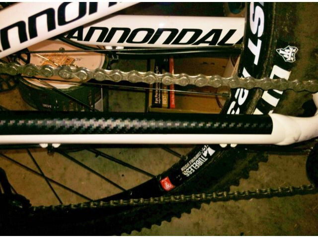 Carbon Fiber Bicycle Chainstay Protector + 2 Frame Patches 🚲Black Decal Sticker