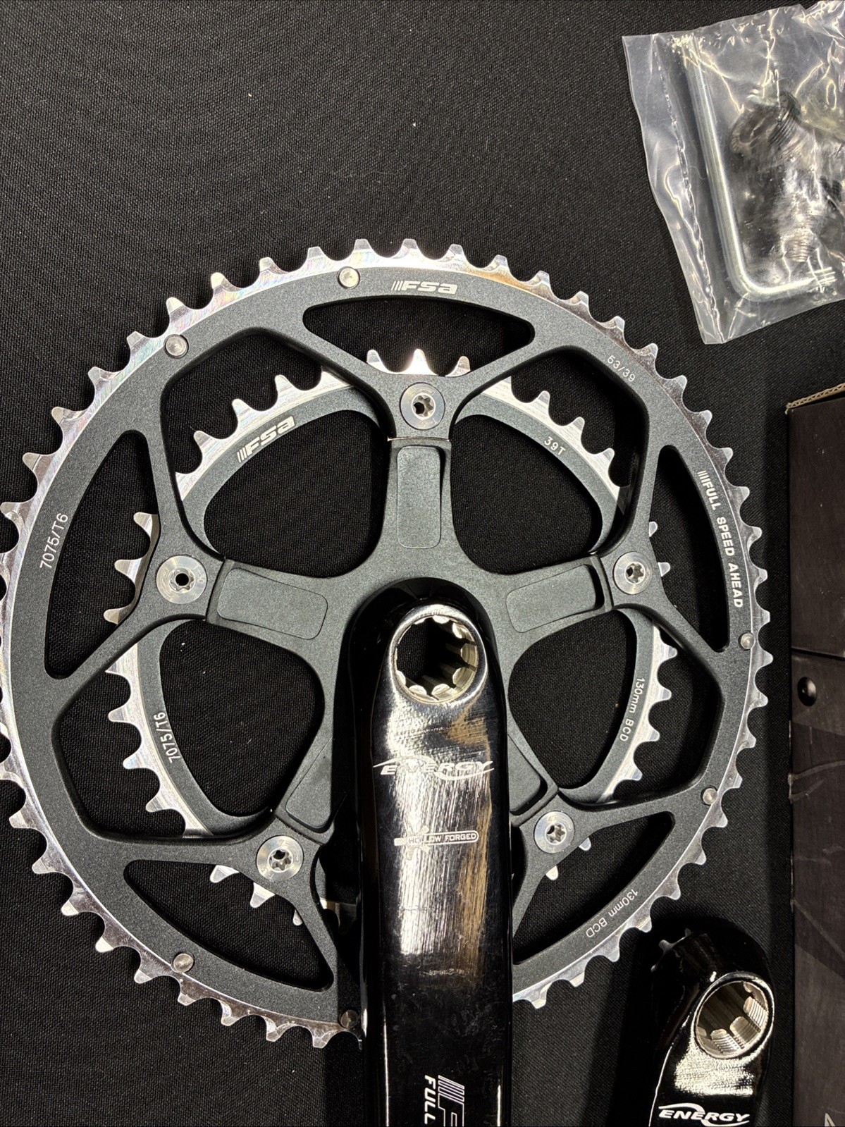Crankset – FSA Energy – 130mm, 53/39t, Hollow Forged New Old Stock