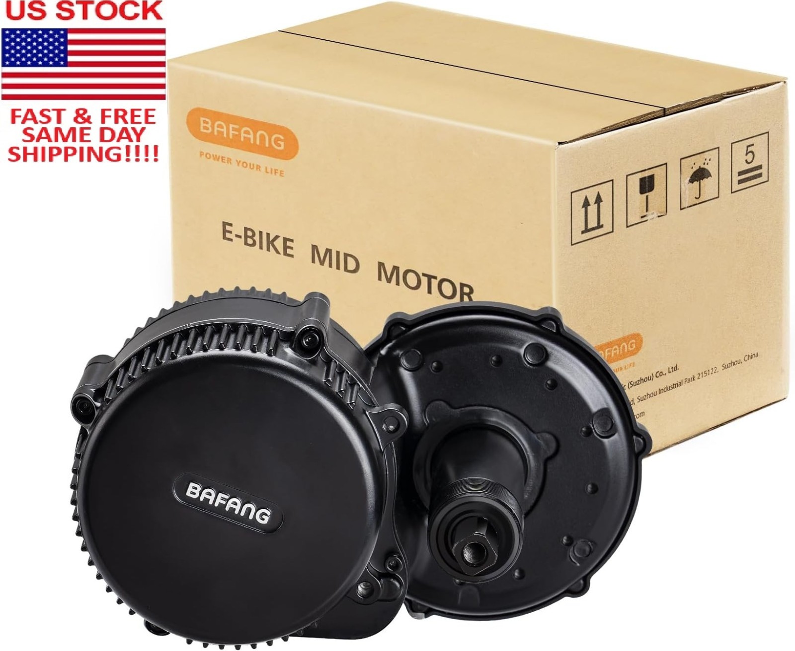✅ BAFANG 36V/500W UART Version BBS02B E-Bike Mid Drive Kit, 68mm Bottom Bracket