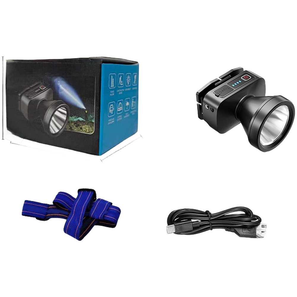 LED Headlamp Rechargeable Motion Detection Built-in Battery ABS Material
