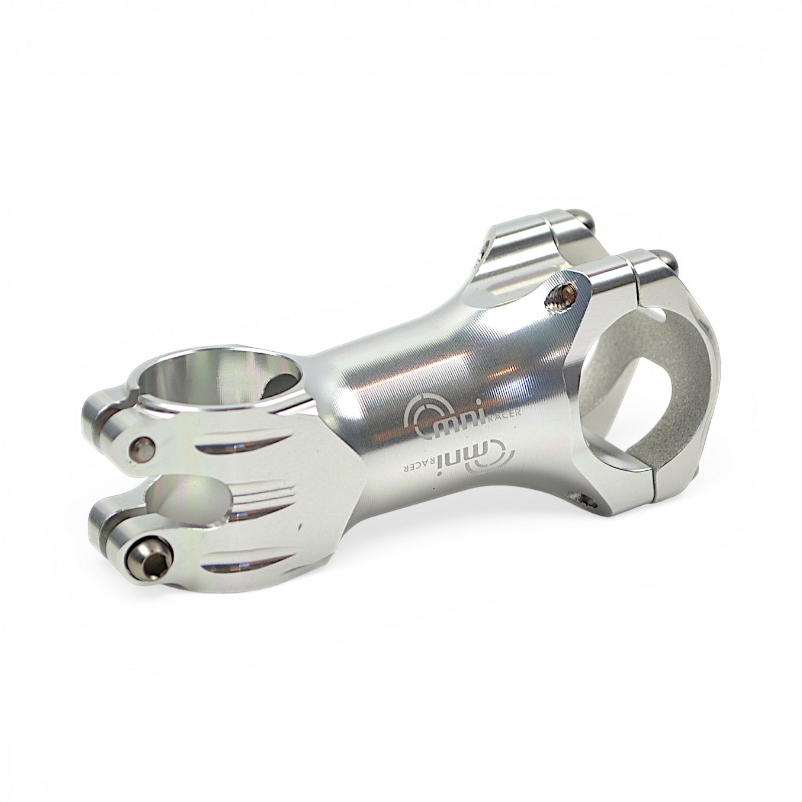 31.8x90mm OMNI Racer WORLDS LIGHTEST RACE-Lite Handlebar Stem & Ti Bolts SILVER