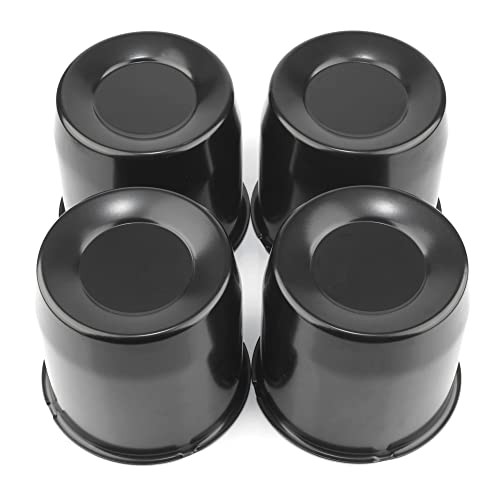 4pcs 5.15in 130mm Wheel Center Caps Trailer 5.15″ Center Hole, 5″ Height Black