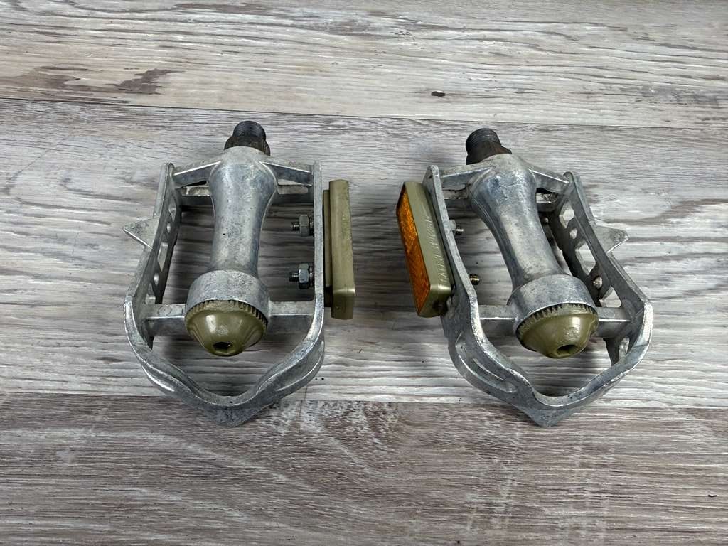 Vintage SR SP-150 Platform Bicycle Pedals 9/16 in Japan Alloy Road Touring