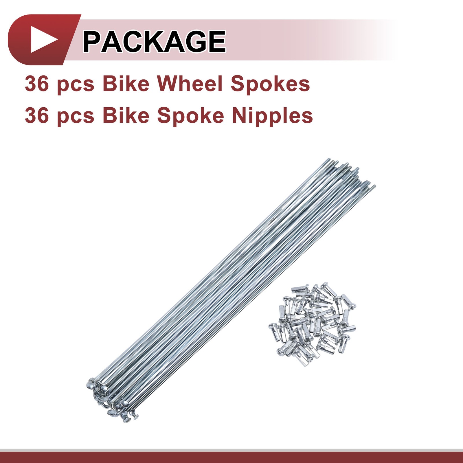 36 set 14G Bicycle Spoke 231 mm 14G Bicycle Steel Spoke No.45 Steel Zinc Plated