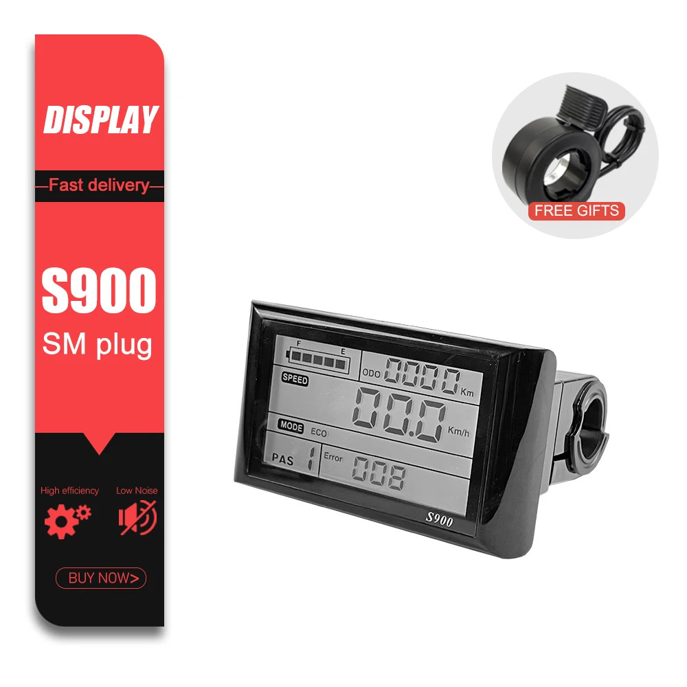 Ebike Sine Wave Controller 40A Three-Mode 36/48/52V with S866 LCD Color Display