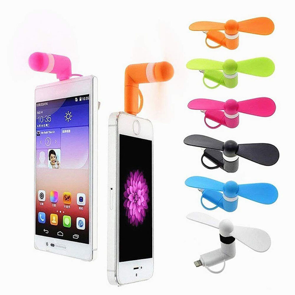 3-IN-1 SMART PHONE COOLING Mini FAN for iPhone 5 5C 5S 6 7 8 X XR XS SE MAX PLUS