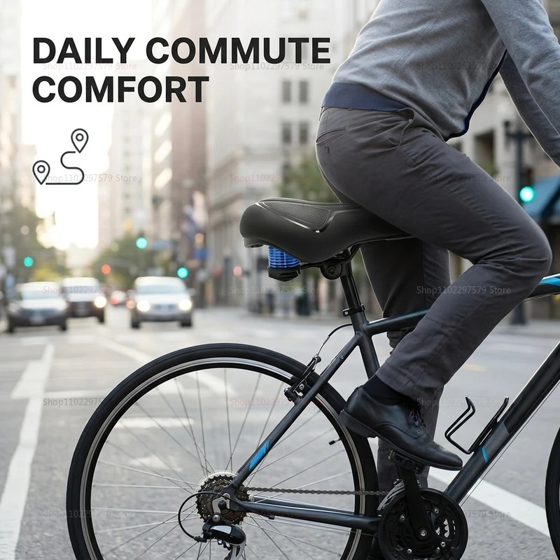 Bike Seat, Mountain Saddle, Cycling Pad-Universal Soft Shock Absorbing Breath