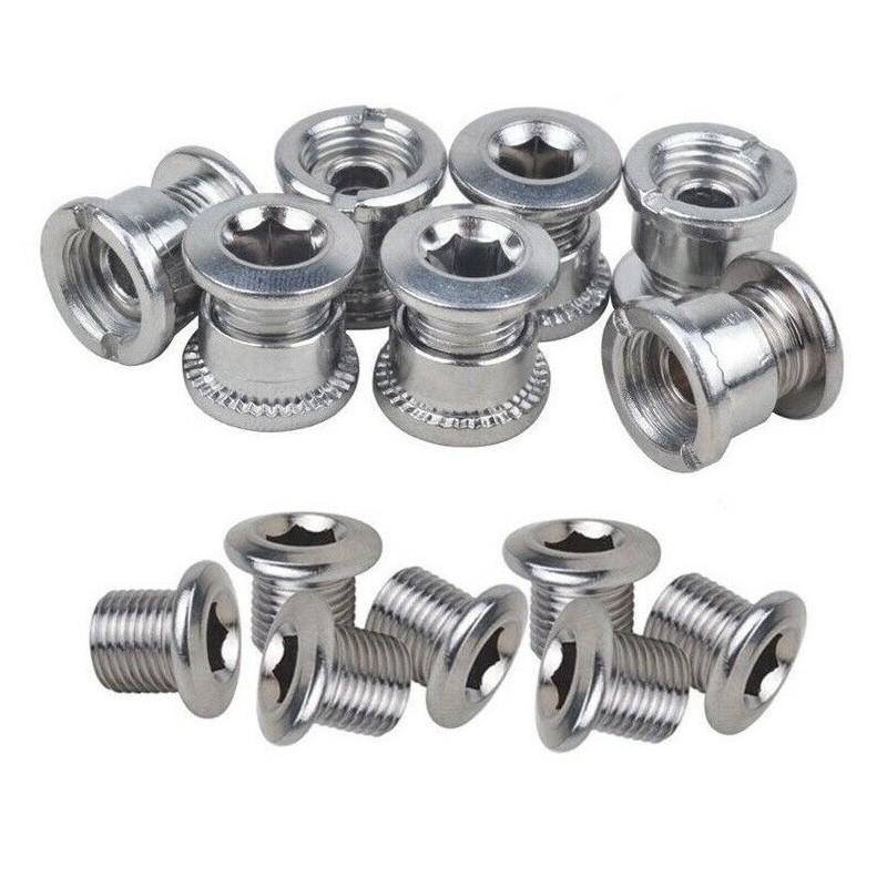 MTB Road Bike Crank Nuts Chainwheel Bolts Chainring Screws Bolt 6.5/8.5mm Steel
