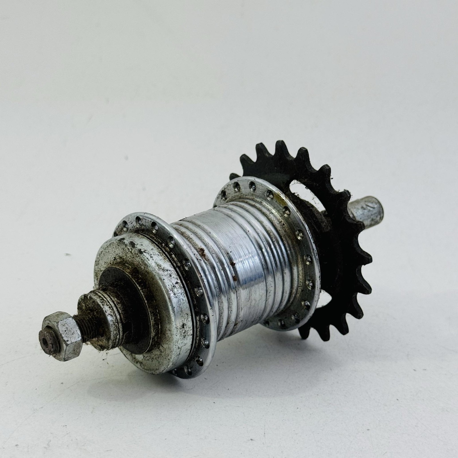 Vintage Sachs Torpedo Dreigang Coaster Hub 3 Speed 36H 110mm Silver Germany A53