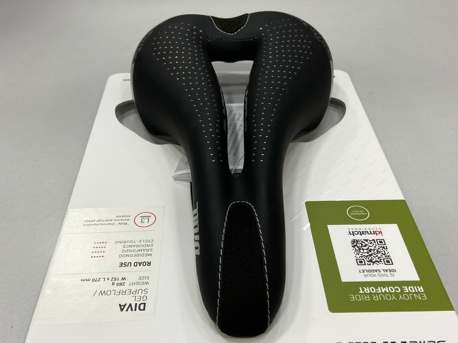 Selle Italia Diva Gel Superflow TI 316 Rail L3 152x270mm (Lady) Saddle (Black)