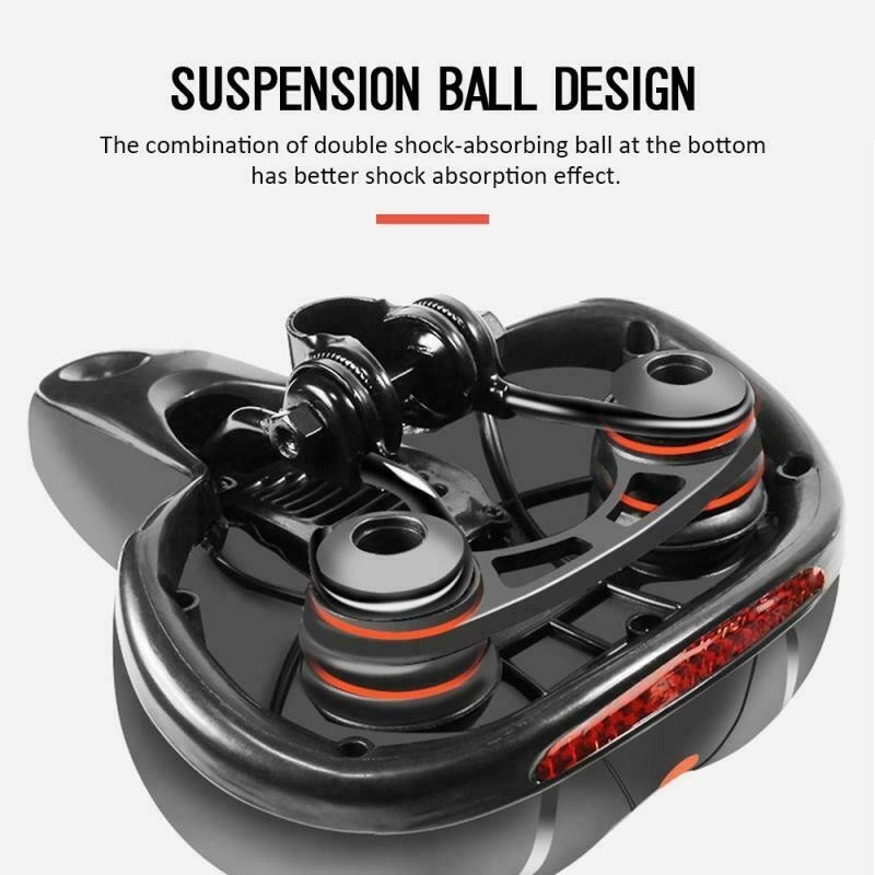 New Bicycle Saddle Shock‑Absorbing Reflective Strip Seat for Mountain Road Bikes