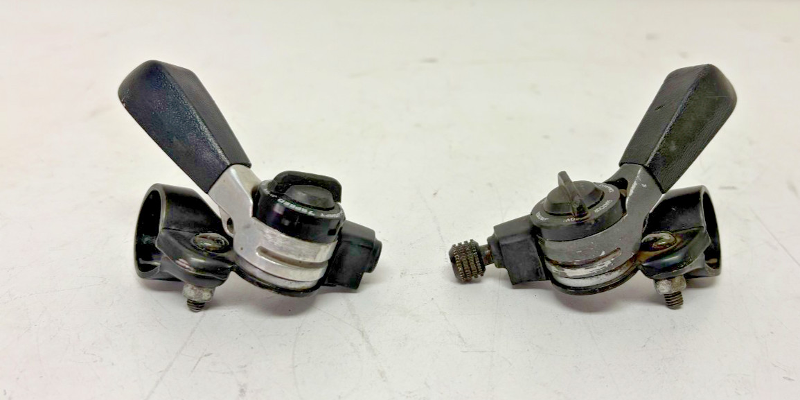 Vintage Suntour Power Control 3×7 Speed Mountain Bike Thumb Shifters EXCELLENT