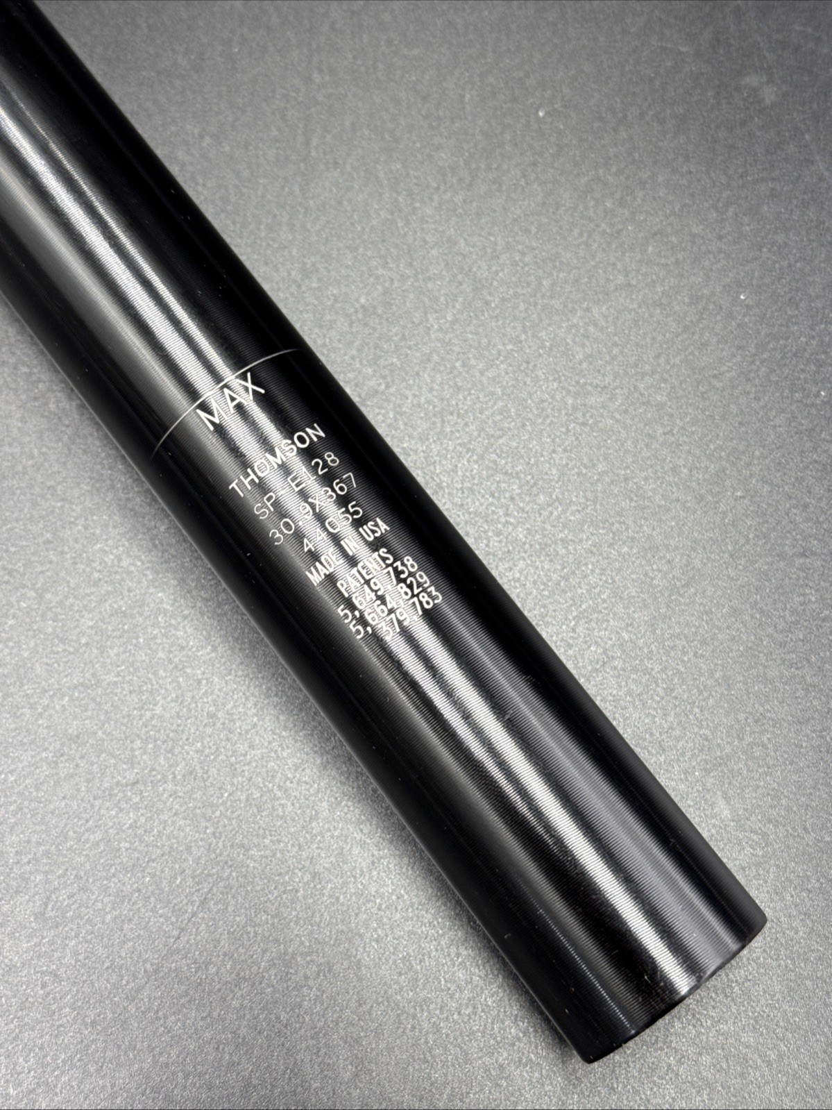 THOMSON Elite Zero Setback 30.9mm x 367mm Black Seatpost NEAR MINT USED