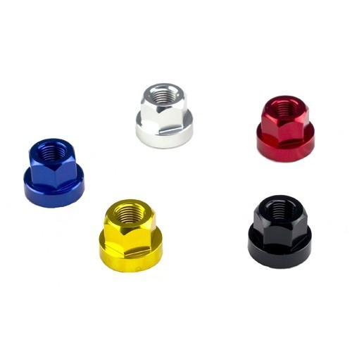 TNT BMX Axle Nuts, OLDSCHOOL GT BMX SE 26TPI 3/8 ALLOY BLUE 2 SET NEW