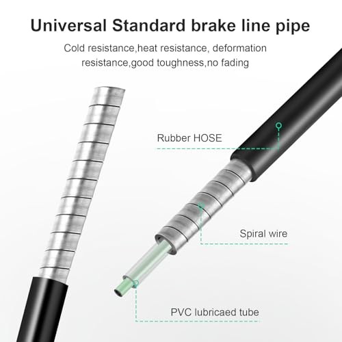 Brake Cable Housing, 5mm x 50ft Bicycle/Bike Lined Brake Cable Housing,Bicycle