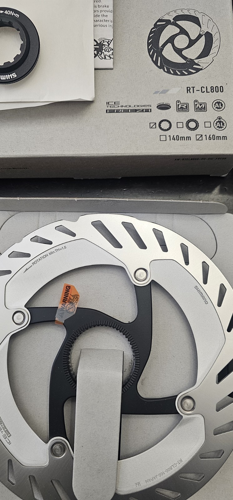 Shimano Disc Brake Rotor RT-CL800 160mm Centerlock Ice Freeza Technologies 2 pcs