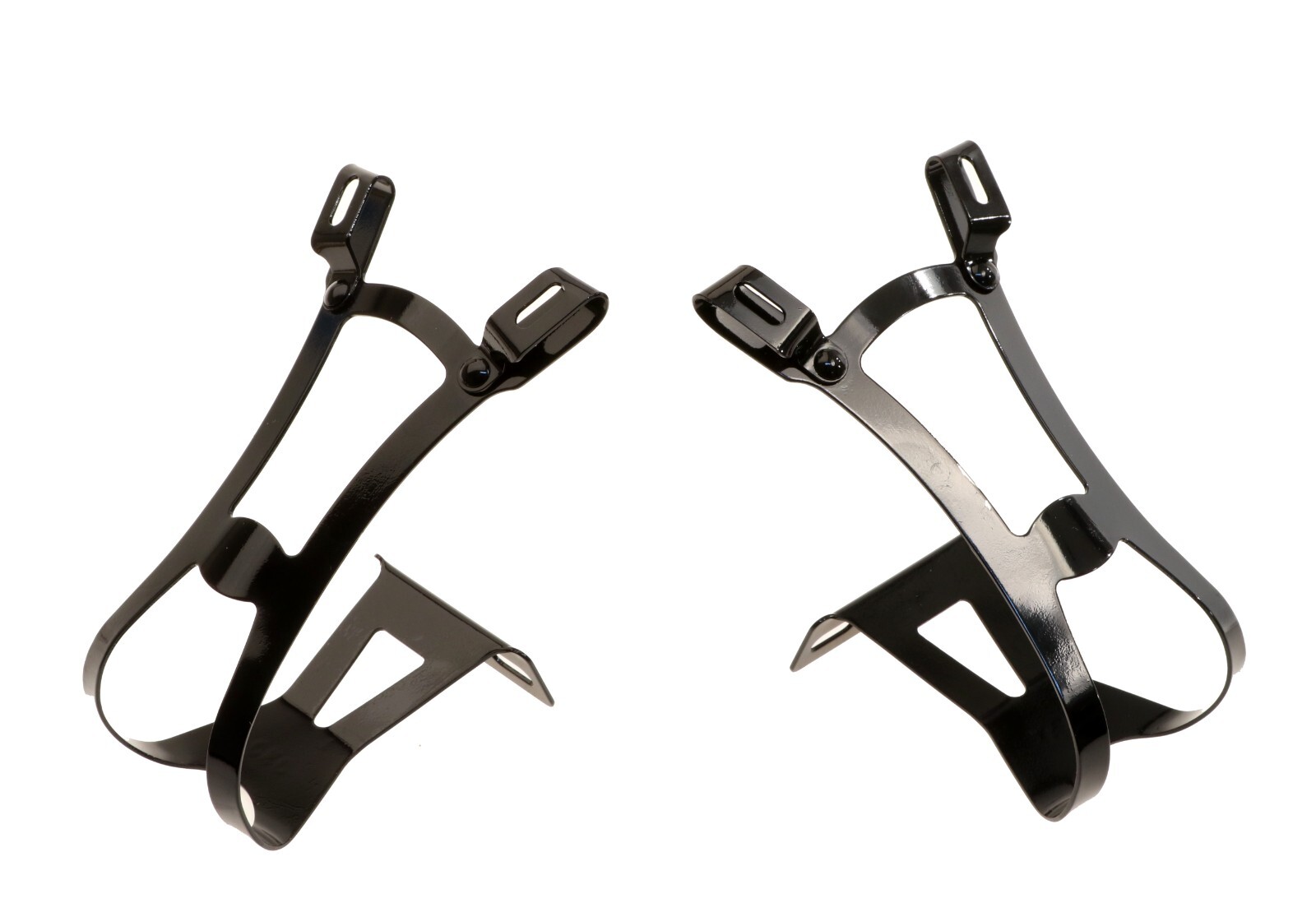Chien King Dual Gate Single Strap Steel Toe Clips Large Black w/ Bolts Bike NEW