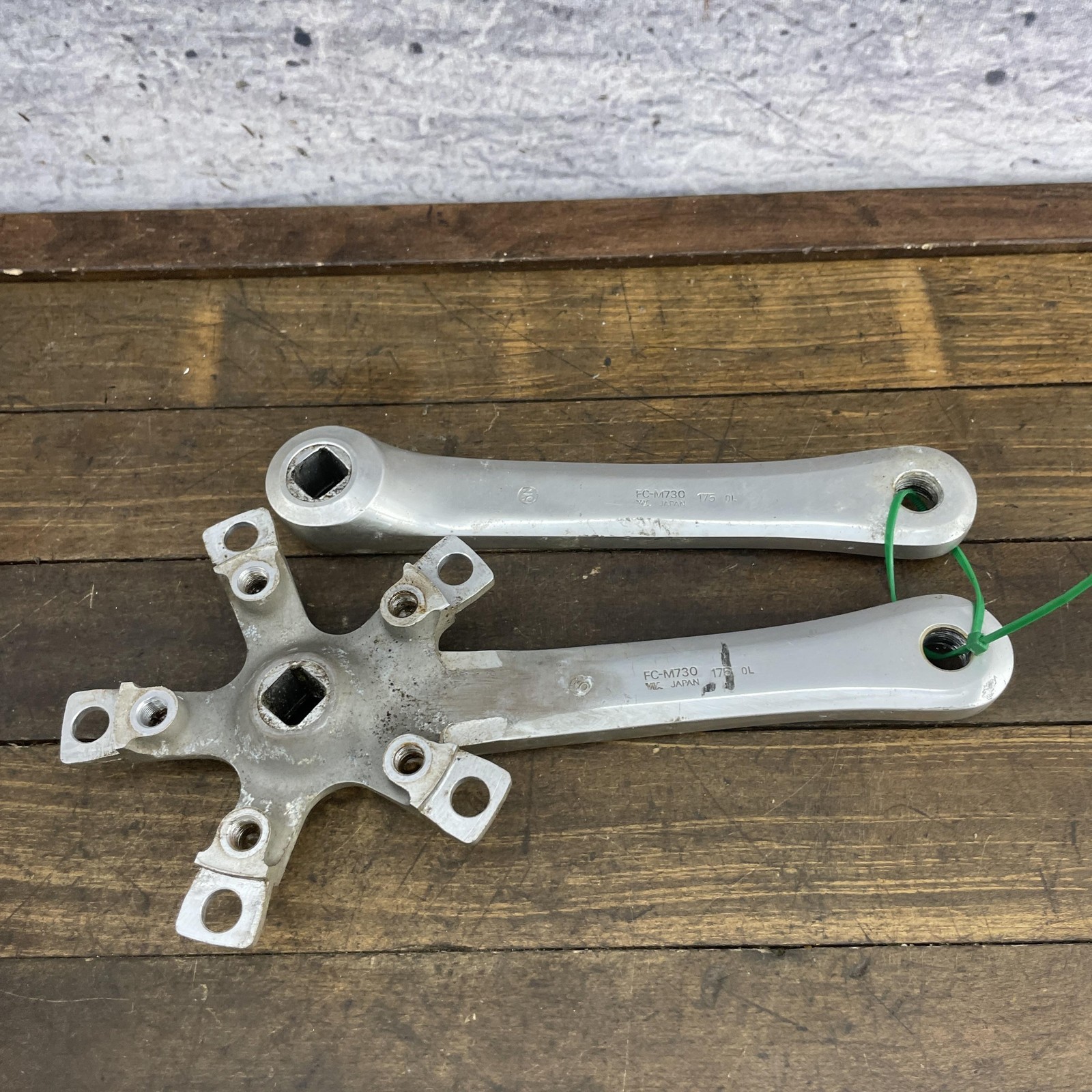 Vintage Shimano Deore XT FC-M730 Crankset 175mm Japan MTB Bike Crank 90s