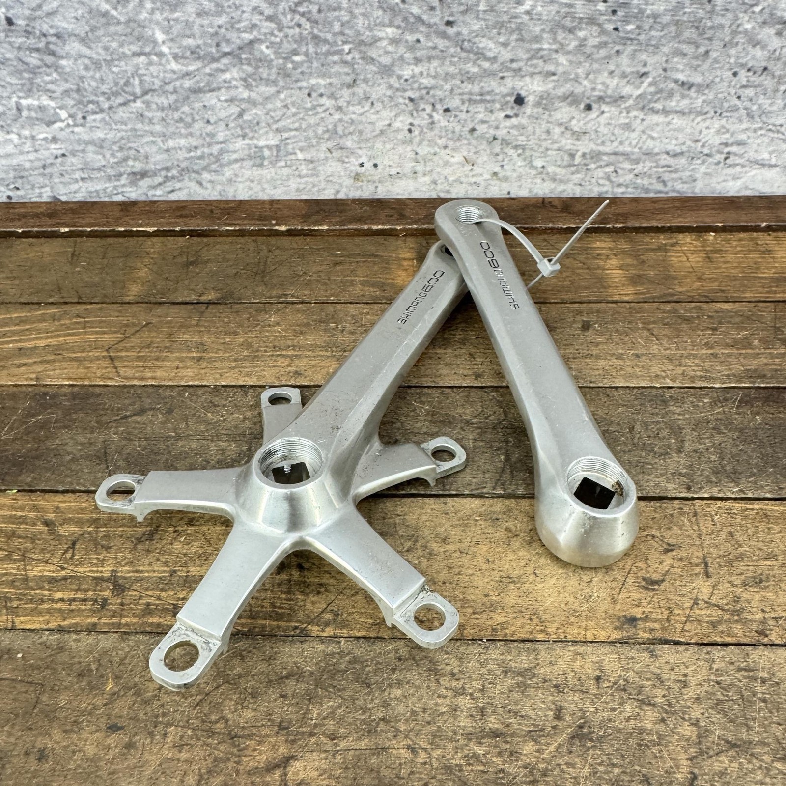 Vintage Shimano 600 Crank Set 165 Mm FC-6207 Double 130 BCD 165mm Road Japan