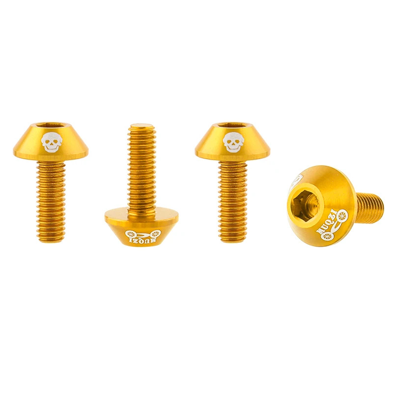 2/4pcs M6 Bike Brake Caliper Bolts 7075 Alloy MTB Road V Brake Screws