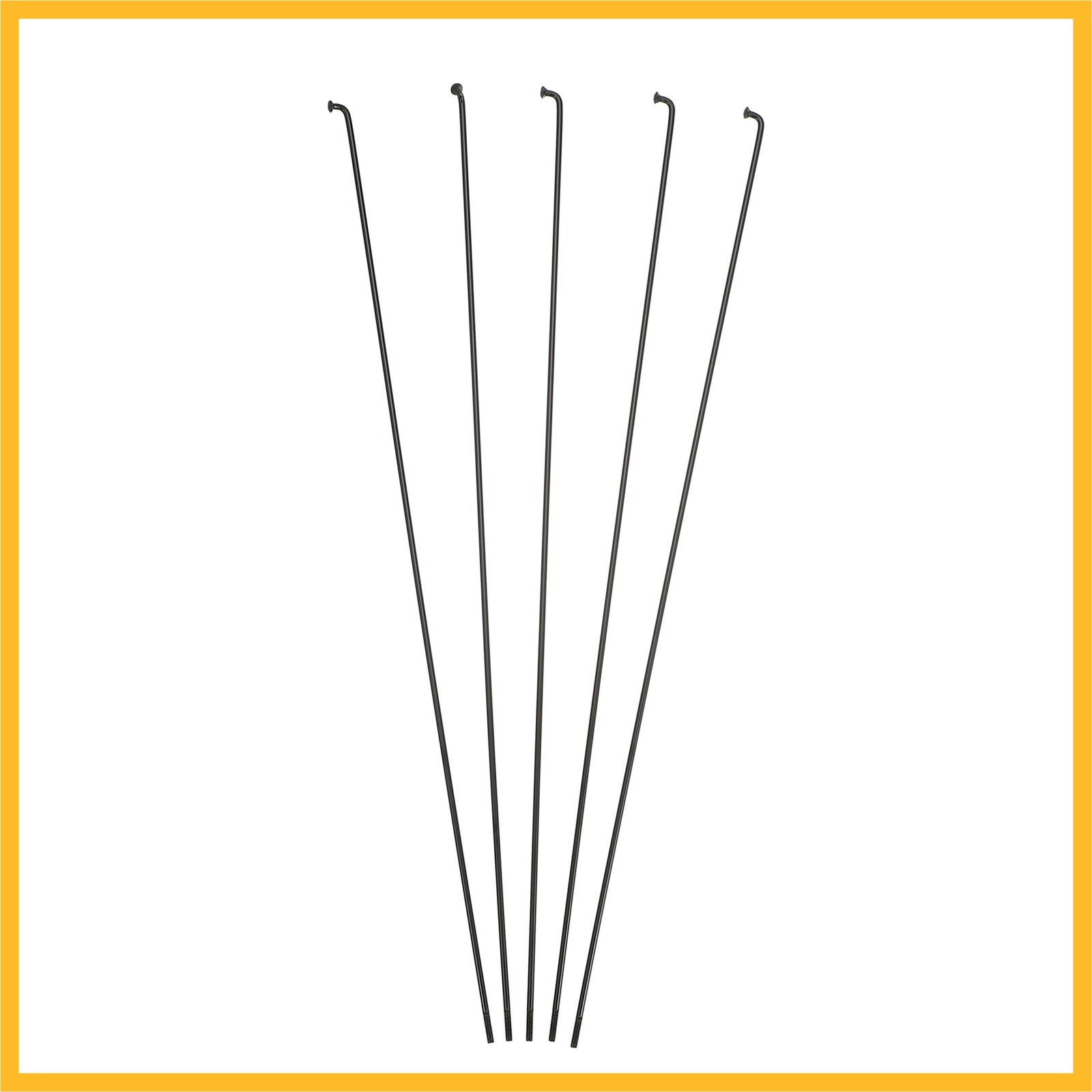 12pcs 14G J Bend 282mm x 2mm Bike Bicycle Spokes with Nipples Steel Black