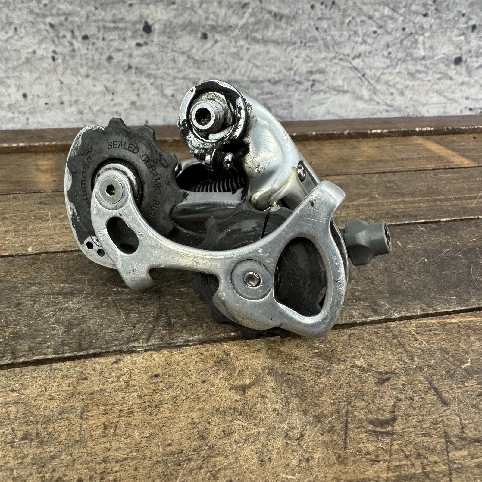 Vintage Shimano Ultegra RD-6500 Rear Derailleur Short Cage Silver Japan 220g