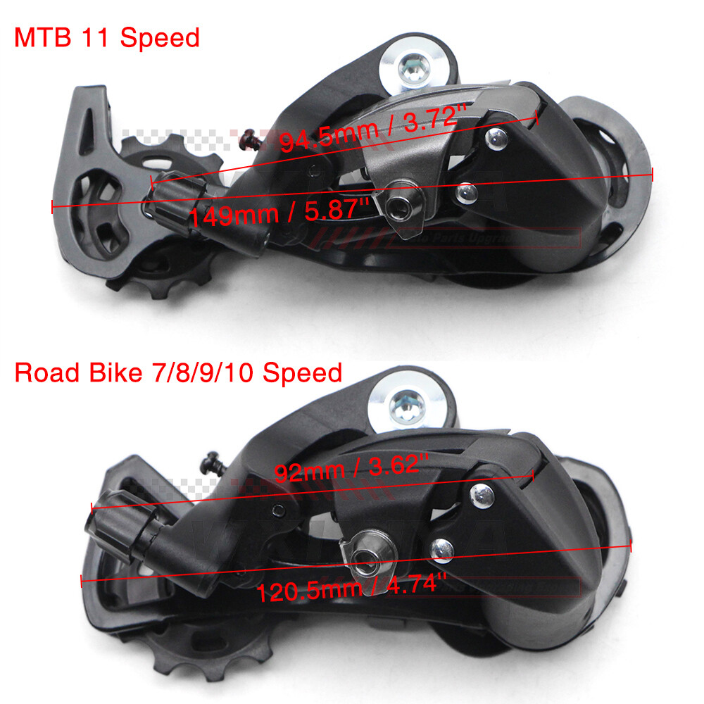 MTB Bike Rear Derailleur 7/8/9/10/11 Speed Road Bicycle Short Medium Cage Black