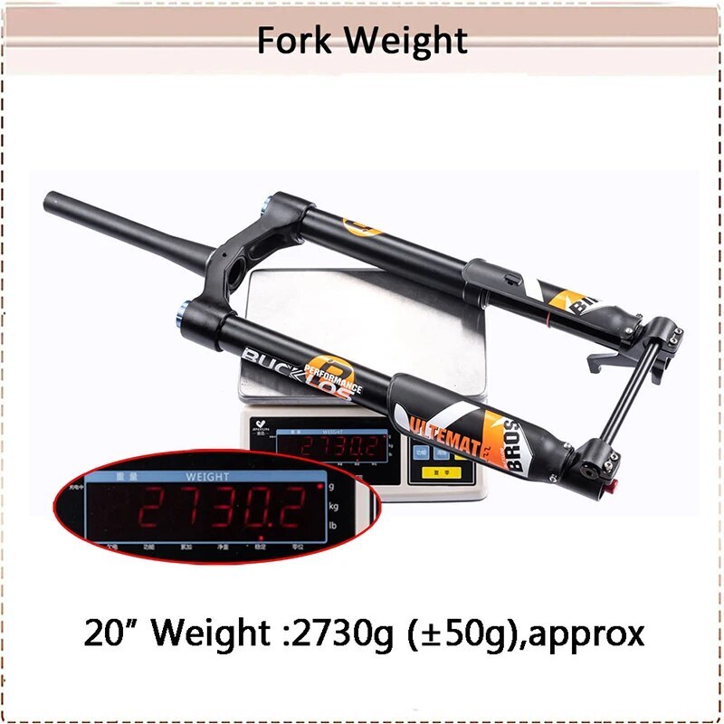 20/26*5.0 Inch Inverted Air Suspension Fork Thru Axle 15*150mm Snow E-bike Fork