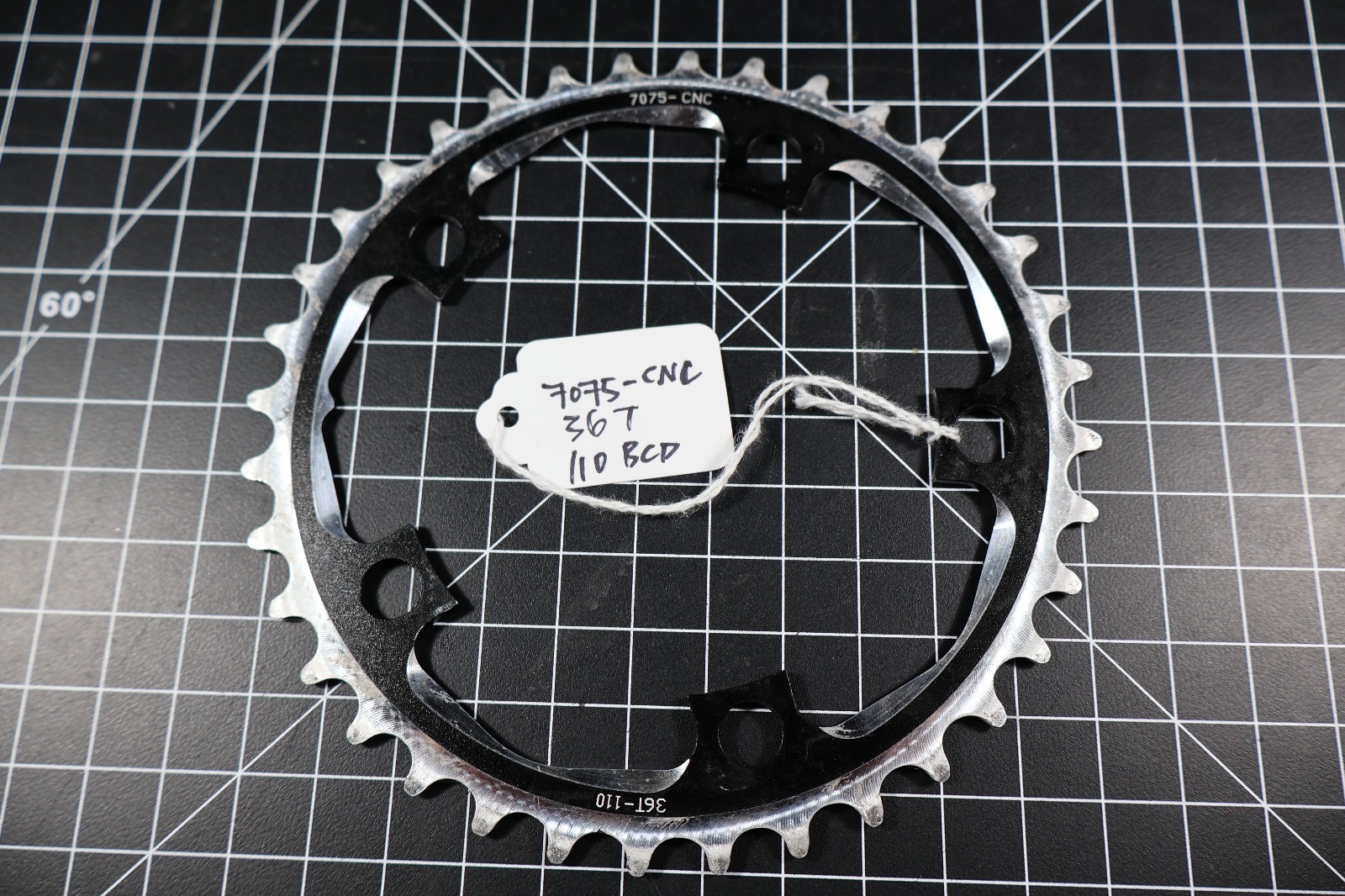 7075-CNC 36t 110 BCD 5-Arm Bicycle Bike Chainring Black 7075 T-6 Alloy