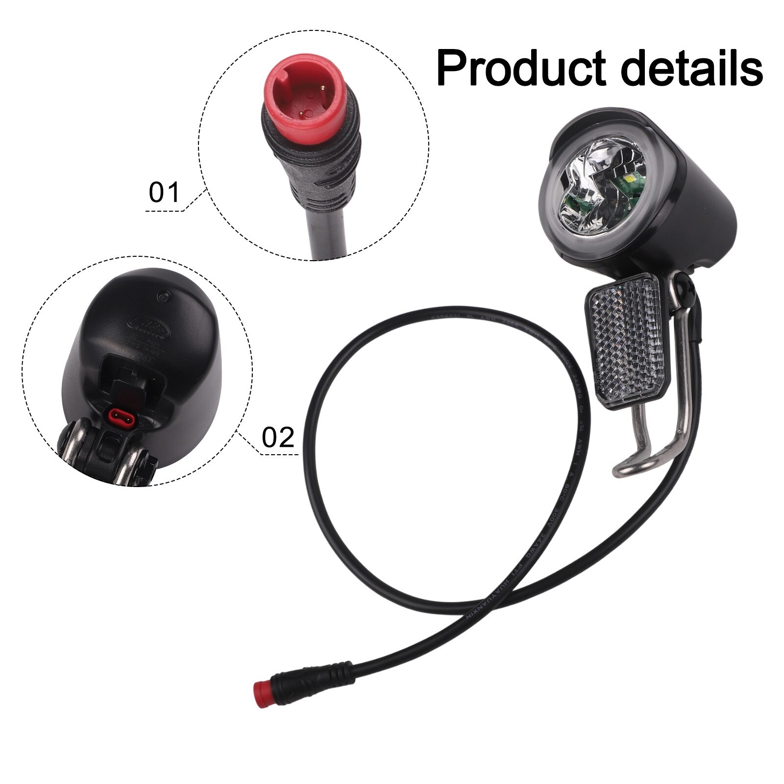 Headlight Front Light Led Lamp Spotlight Superbright For Electric Bicycle E-Bike