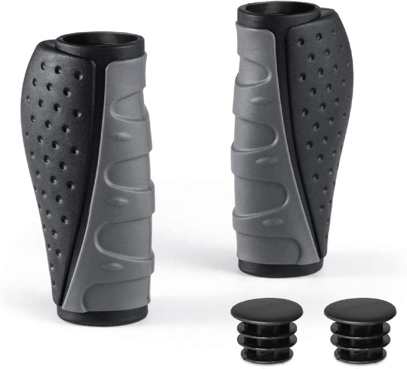Universal Black & Grey Bike Grips – Comfortable No-Slip Handle for Cyclists