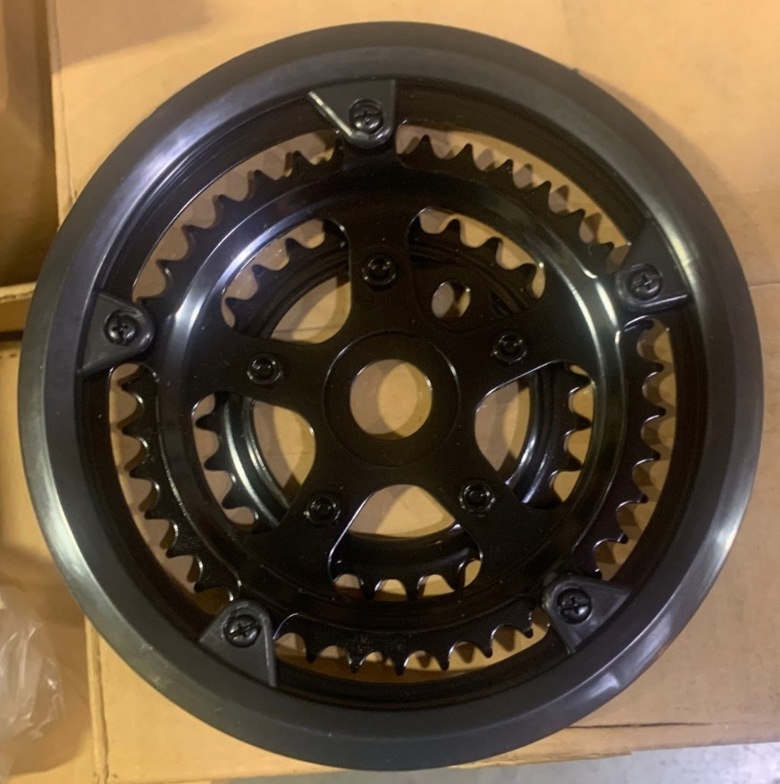 NEW 28x38x48T STEEL TRIPLE CHAINWHEEL FOR 1/PIECE CRANK BLACK