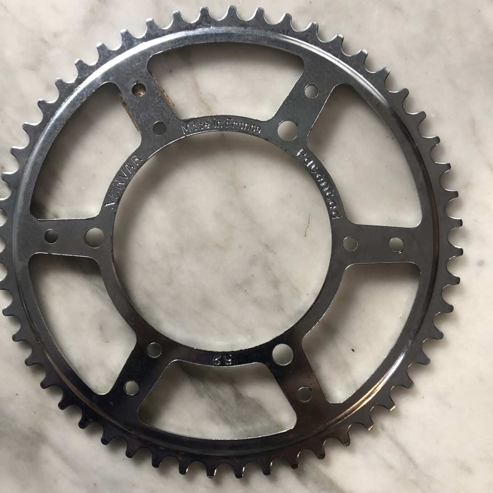 NOS NERVAR Steel Chainring • 52T 116BCD • 3-Arm or 6-Arm Chainring • France