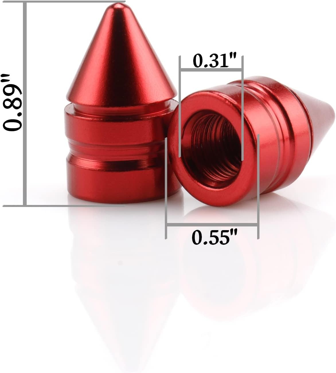 SINGARO Car Tire Valve Caps, 4 Pieces of Universal Aluminum Alloy Tire Trim Acce