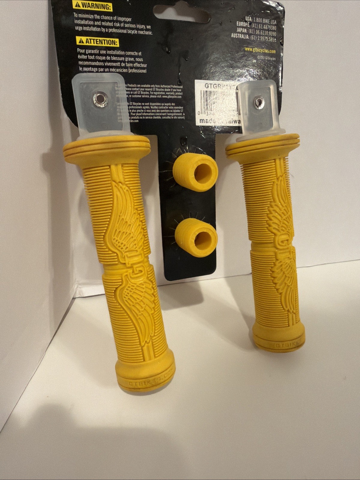 GT BMX Grips Winged Style Dyno Compe Air Wings Yellow Nos