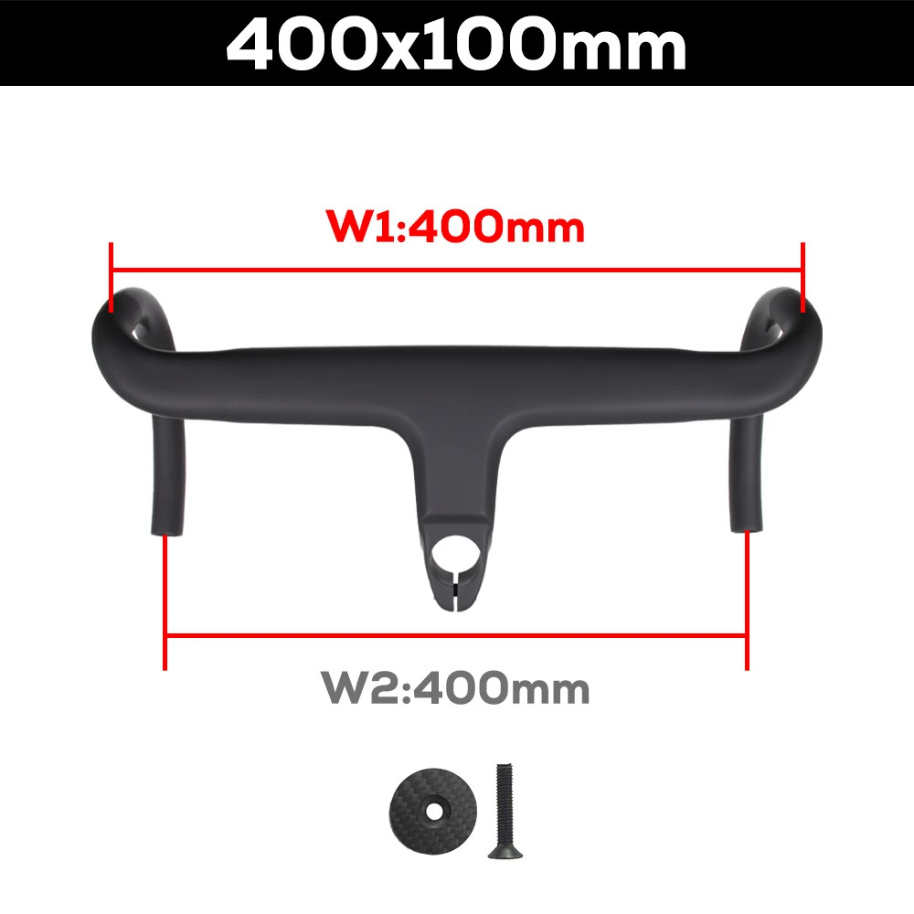 Road Bike Full Carbon Integrated CockpitHandlebar 28.6mm -10° 380-440*90-110mm